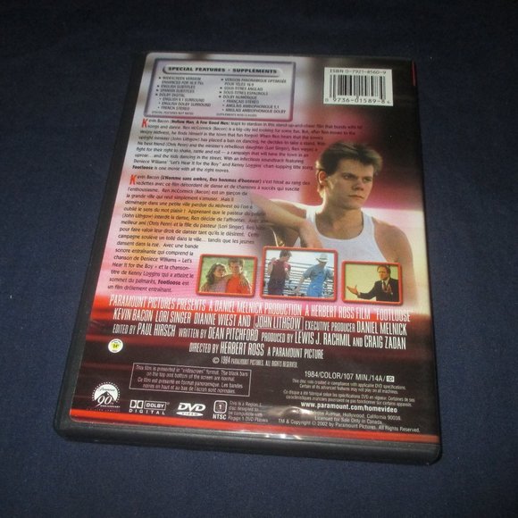 Footloose (from 1984) (DVD, Canadian, 2002) Kevin Bacon - Picture 3 of 3